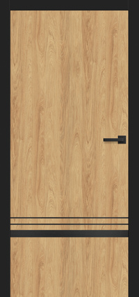 A modern fekete intarziás beltéri ajtó tökéletes választás panellakásokba. Elegáns megjelenése és funkcionalitása harmonizál a modern enteriőrrel, fokozva a tér stílusát és kényelmét egyaránt.Budapesti lakásokba kitűnő választás.