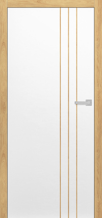 Letisztult, modern megjelenésű tölgyfából készült belső ajtó, mely intarziás mintával díszített. Elegáns és időtálló design, amely harmonizál bármilyen belső térrel. Kiváló választás, ajánlatkérés Debreceni üzletünkben.