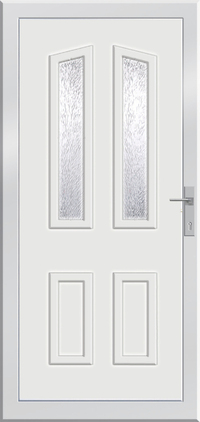 Ceres. Megvásárolható debreceni kirendeltségünkben. Minőségi műanyag bejárati ajtók óriási akcióban. Prémium 76/MD biztonsági, és energia megtakarítás jellemzi, középtömítéses rendszerrel ellátott. Vízszintes 2 üveggel ellátott, amibe fatörzs és grízüveg választható, fehér színű