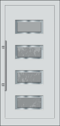 Endeavour Nézzen be hozzánk Debrecenbe. A 2 görgős ajtózár extra felszereltség a Kömmerling bejárati ajtóknál. Egyedi megjelenés az Inox csíkoknak köszönhetően, 4 üveges. Üvegezése Delta matt 24 mm, könnyen tisztítható.