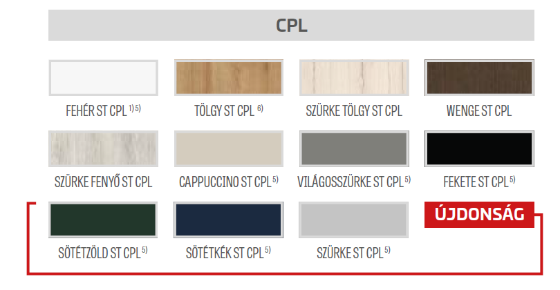 Frezja CPL beltéri ajtó CPL színek. Budapesten található üzletünkben széles választékban kínálunk CPL beltéri ajtókat különböző színekben. Többféle színárnyalat elérhető, hogy megfeleljen az otthona stílusának és igényeinek. Klasszikus, modern vagy egyedi színek közül választhat, mint például fehér, tölgy, dió, szürke vagy egyéb árnyalatok. Látogasson el üzletünkbe, hogy személyesen megtekinthesse színes kínálatunkat, és megtalálhassa az Önnek leginkább tetsző CPL beltéri ajtót Budapesten!