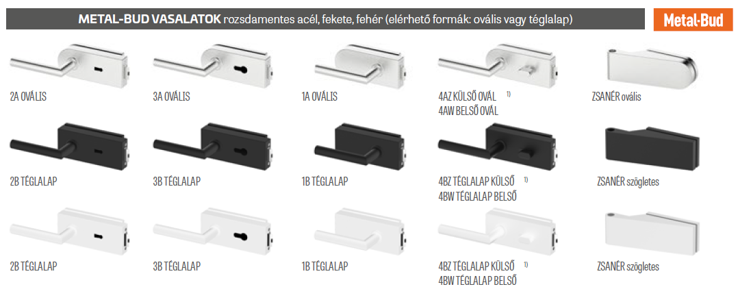 Graf üveges beltéri ajtó kilincsek
