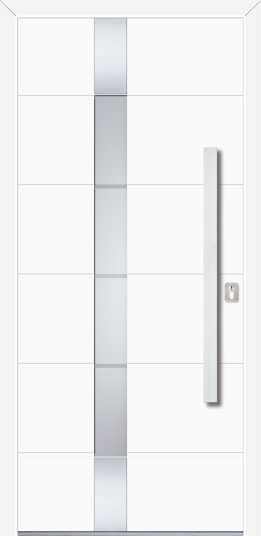 Hamburg 2 Alumínium bejárati ajtó, Budapesti telephelyünkön kínálunk magas minőségű alumínium bejárati ajtókat üvegpanelekkel, amelyek elegáns és modern megjelenést kölcsönöznek otthonának. Széles választékban állnak rendelkezésre üvegopciók, beleértve az energiatakarékos, biztonsági és díszüveg variációkat is. Szakértő csapatunk segít Önnek kiválasztani a legmegfelelőbb üvegpaneleket az igényeihez