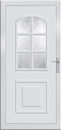 Helena. Rendelje meg termékünket a debreceni üzletünkben. Minőségi műanyag bejárati ajtók egyedi áron. Kömmerling 76/AD profil GU vasalat, horganyzott acélmerevítés, és 5 pontos biztonsági zárral rendelkezik. Üvegezése grízüveg, amit Á-osztó díszíti, alul pedig dombornyomat minta ad egy elegáns hatást, mahagóni színben