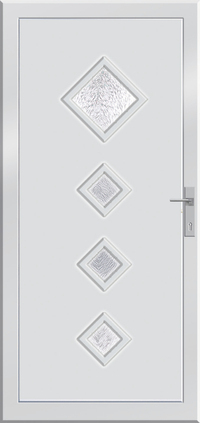 IO Érdeklődjön debreceni üzletünkben Kömmerling műanyag bejárati ajtó engedményes áron. 5 pontos ajtózárral ellátott, könnyen tisztán tartható 4 üveg ami grízüveg, kifinomultság jellemzi.