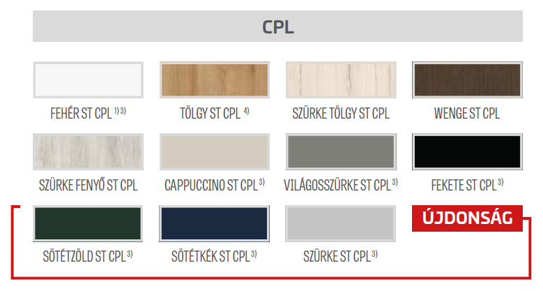 Kamielia CPL beltéri ajtó CPL színek.A CPL (Continuous Pressure Laminate) beltéri ajtók olyan ajtók, melyeket laminált műanyagból készítenek. Ezek a ajtók rendkívül ellenállóak a karcoknak, ütődéseknek és nedvességnek. A laminált felületük könnyen tisztítható és karbantartható, valamint széles választékban elérhetőek különféle színekben és stílusokban, így könnyen illeszkednek a belső tér dizájnjához. Budapest lakói számára ideális választás lehetnek, mivel esztétikusak és tartósak egyaránt, valamint jól alkalmazkodnak a városi környezet igényeihez.