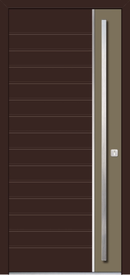 Kiel 3 Alumínium bejárati ajtó, Üdvözöljük Békéscsabai üzletünkben! Itt magas minőségű alumínium bejárati ajtókat gyártunk, szem előtt tartva az egyedi igényeket és a kiváló funkcionalitást. Tapasztalt csapatunk biztosítja, hogy az Ön otthonához tökéletesen illeszkedő ajtót készítsünk. Modern technológiával és precíz munkával garantáljuk az ajtók tartósságát és esztétikáját