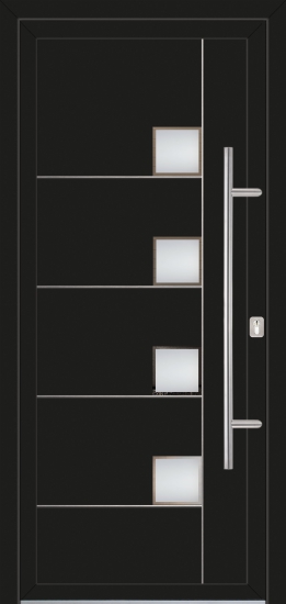 Malaga 1 Alumínium bejárati ajtó, Budapesti telephelyünkön kínálunk kiváló minőségű alumínium bejárati ajtókat üvegezéssel, amelyek tökéletes kombinációját nyújtják az esztétikának és a funkcionalitásnak. Választhat egyedi üvegezéseink közül, melyek biztosítják a természetes fény beáramlását és egyúttal a magas biztonságot. Szakértő csapatunk segít Önnek kiválasztani a legmegfelelőbb üveg opciókat