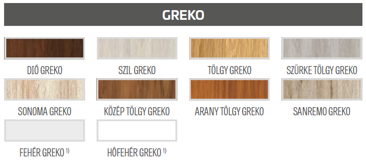 Miskant Dekorfóliás beltéri ajtó Greko színek. Budapesten rendelkezünk készleten lévő dekorfóliás beltéri ajtókkal. Számos stílus, méret és szín áll rendelkezésre azonnali kiszolgáláshoz. Üzletünkben azonnal elérhető ajtóink lehetővé teszik az gyors és rugalmas beszerzést. Vásárlóink azonnal átvehetik a kiválasztott ajtókat, így gyorsan és egyszerűen megoldhatják otthonuk frissítését. Látogasson el üzletünkbe Budapesten, ahol azonnali készleten lévő dekorfóliás beltéri ajtók közül választhat, hogy otthona új megjelenését azonnal megvalósíthassa.