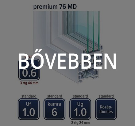 76 MD műanyag ablak infók