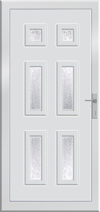 Rhea. Díszpanelelemeinket megvásárolhatja a budapesti üzletünkben. Műanyag bejárati ajtók engedményesen. UW értékek: 2 réteg, 24 mm 5 pontos ajtórúdzár, kérhető kifele-befelé nyílóban is. 6 üveges savmart üveggel biztosítjuk, üvegezesének köszönhetően nagyobb fényt biztosít a lakásba