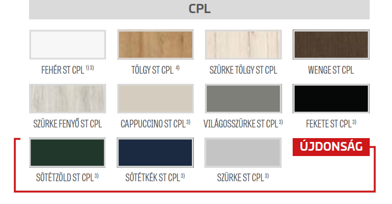 Surmia CPL beltéri ajtó CPL színek. A CPL (Continuous Pressure Laminate) egy kiváló minőségű bevonat, melyet a beltéri ajtók készítéséhez használnak. Ez egy rendkívül strapabíró, ellenálló bevonat, melyet magas nyomáson és hőmérsékleten készítenek. A CPL ajtók rendkívül ellenállóak a sérülésekkel, karcokkal és nedvességgel szemben, valamint könnyen tisztíthatóak. Budapest lakói számára ideális választás lehet, mivel esztétikusak és tartósak egyaránt, így hosszú távon is megőrzik szépségüket. Válasszon CPL beltéri ajtót Budapesten, hogy otthona stílusához és igényeihez igazodó minőségi megoldást találjon.