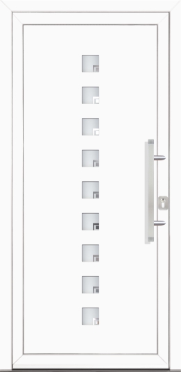 Torino 5 Alumínium bejárati ajtó, Békéscsabai üzletünkben széles színválasztékkal várjuk Önt alumínium bejárati ajtóink kiválasztására. Fedezze fel az elegáns, modern és időtálló színeket, amelyekkel otthonát személyre szabhatja. Legyen szó klasszikus fehérről, elegáns antracit szürkéről vagy bármely más színről, nálunk megtalálja a stílusához leginkább illőt