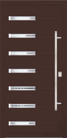 Vienna 3 Alumínium bejárati ajtó, Békéscsabai üzletünkben magas színvonalon gyártjuk az Ön igényeinek megfelelő alumínium bejárati ajtókat. Modern gyártási folyamatainknak köszönhetően biztosítjuk a precíz kivitelezést és a kiváló minőséget. Szakértő csapatunk segít tervezni és kiválasztani az ajtót, amely tökéletesen illeszkedik otthonához. Látogasson el hozzánk, és tapasztalja meg a Békéscsabai gyártás minőségét és megbízhatóságát az alumínium bejárati ajtók terén